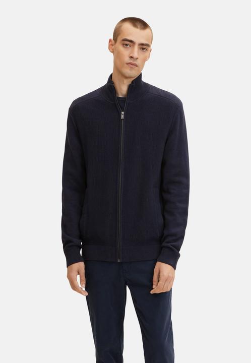 Produktbild Tom Tailor Jacke Strickjacke mit Stehkragen und seitlichen Eingrifftaschen (S)