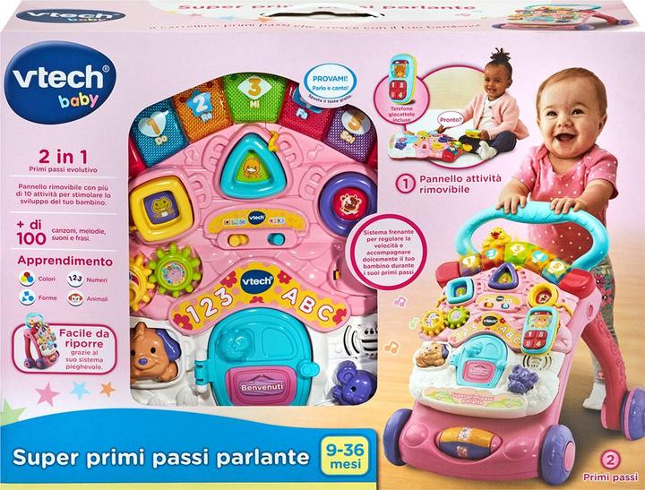 Productafbeelding VTech Super Eerste Stapjes Pratend 2 in 1 - Roze (0.75 - 3 Jaren)