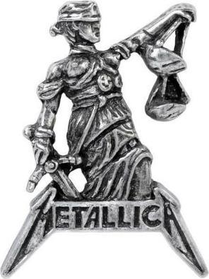 Metallica 3D Abzeichen Justice For All Englischer Zinn