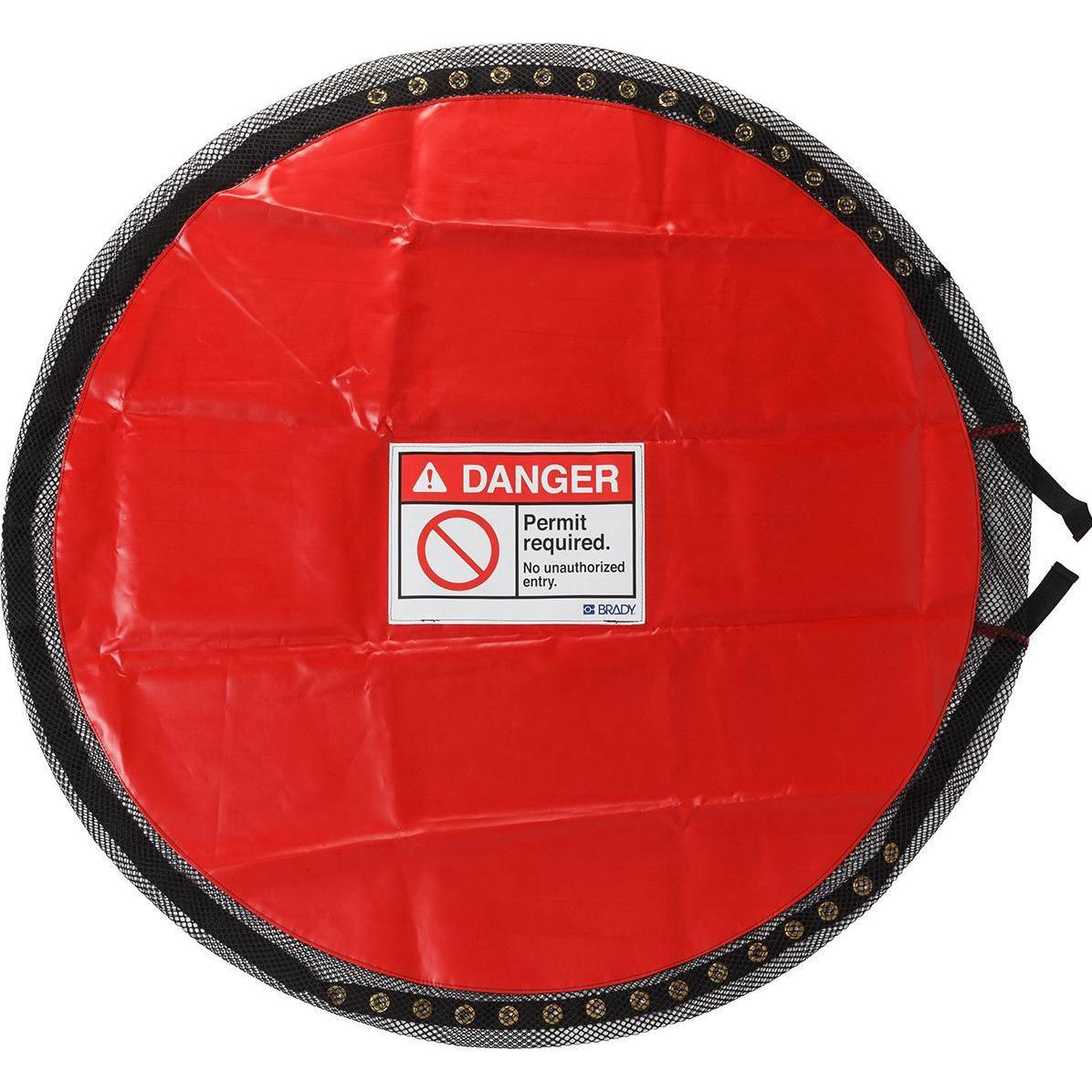 Brady, Etiketten, Stabile, verschliessbare Abdeckung, PVC-beschichtetes Polyester, Rot, Genehmigung erforderlic
