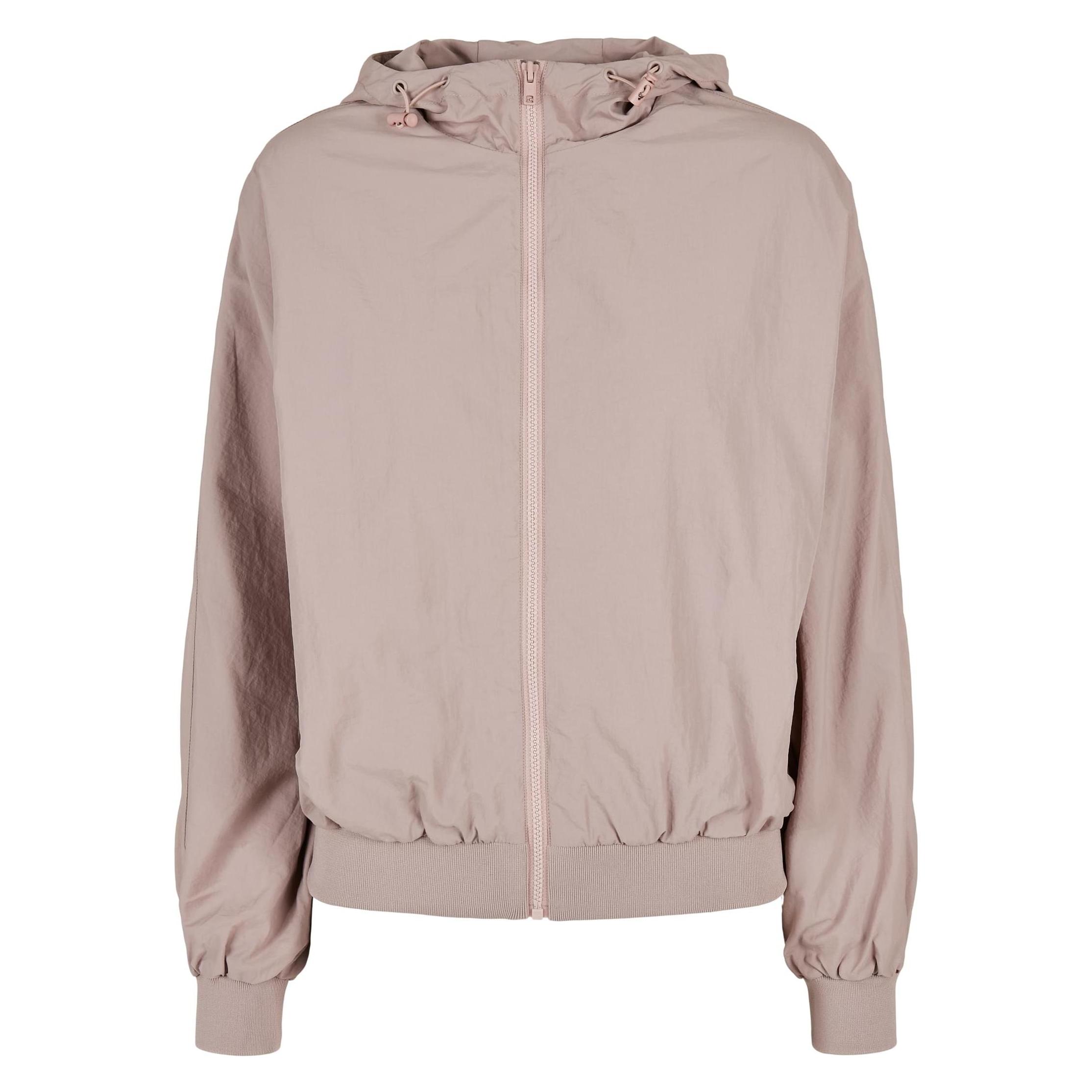 Build Your Brand, Damen, Mäntel, Ladies' Crinkle Batwing Jacket, Rosa