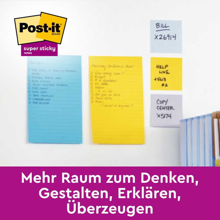 Image du produit Post-it Notes super collantes (12,5 x 20,5 cm)