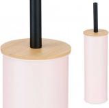 Produktbild Berilo Metall Toilettenbürstenhalter Bambusdeckel rosa