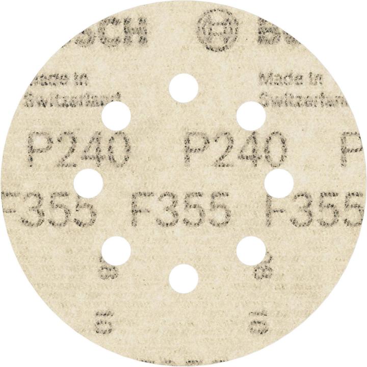 Immagine prodotto Bosch Professional Zubehör Foglio abrasivo PRO F355, 125 mm, G240 (P240)