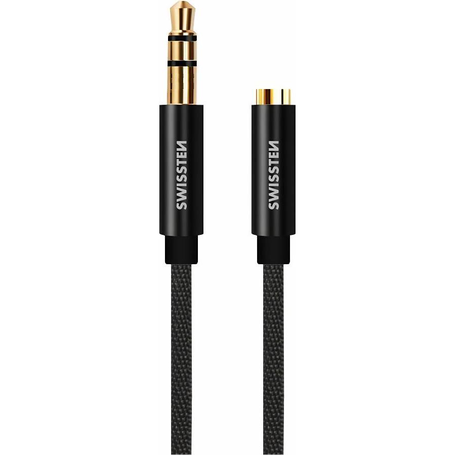 Swissten Textile Audio Kabelis 3 (male) / 3 (female) / (1.50 m), Video Kabel