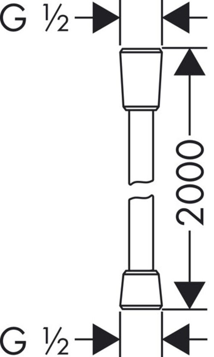 Actual product image hansgrohe Shower hose AXOR 2000mm brushed nickel (200 cm)