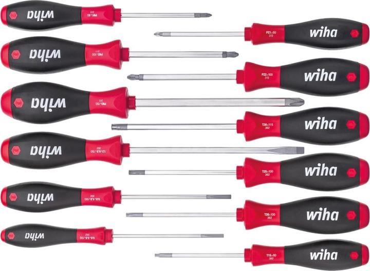 Produktbild Wiha Set SoftFinish (Phillipps-Kreuzschlitz (PH), Pozidriv-Kreuzschlitz (PZ), Schlitzschrauben, TX)