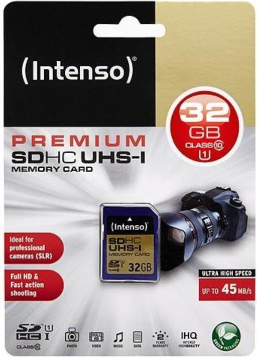 Productafbeelding Intenso UHS-I Premium (32 GB, SDHC, U1, UHS-I)