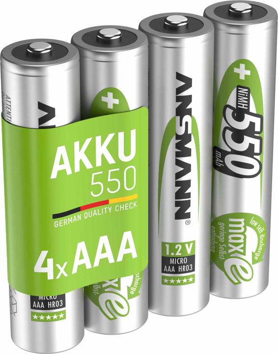 Produktbild Ansmann HR03 Micro 550 mAh (4 Stk., AAA, 550 mAh)