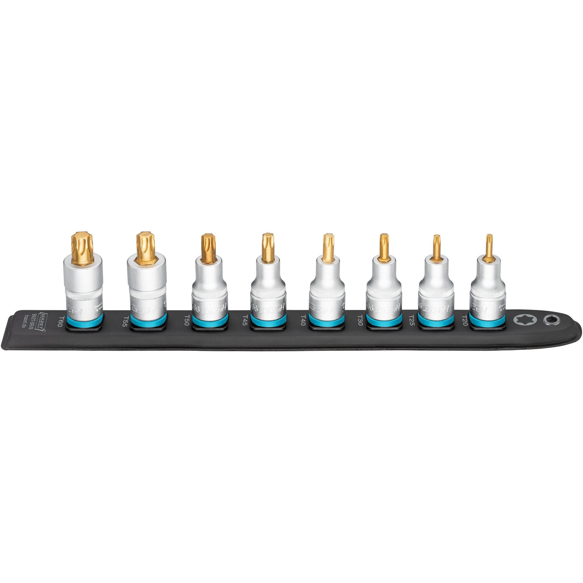 HAZET, Steckschlüssel + Stecknuss, SmartRail ∙ Flexible Kunststoff-Steckleiste 992T-SR/8 ∙ Vierkant12,5 mm (1/2 Zoll) ∙ ...