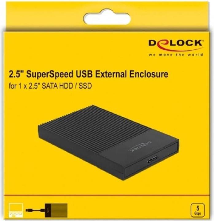 Productafbeelding Delock Externe behuizing USB 3.0 - SATA HDD / SSD 2,5 tot 9,5 mm (2.5")