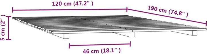 Actual product image vidaXL Bettrahmen (120 x 190 cm)