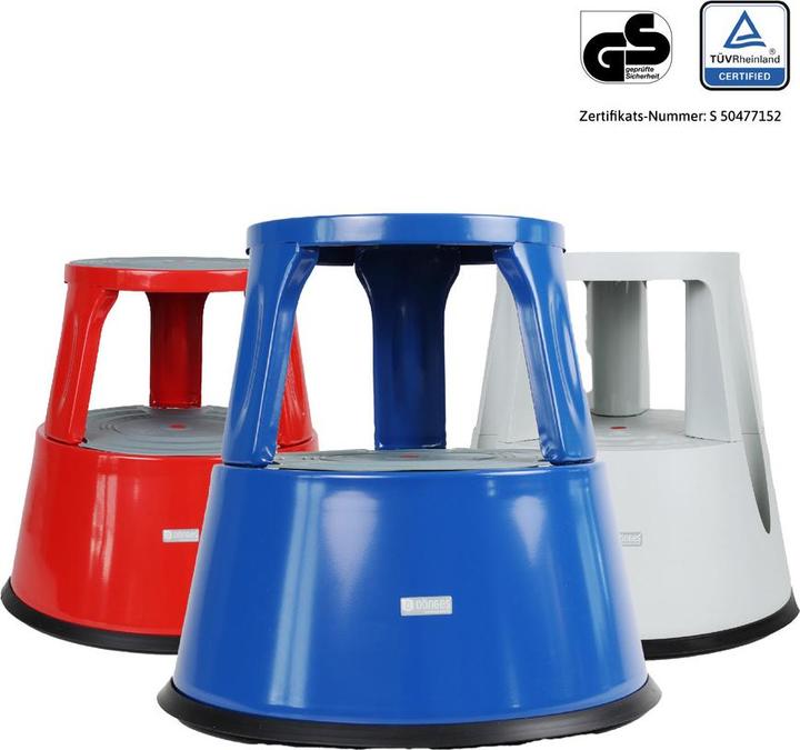 Produktbild Dönges Rollhocker, Metall, blau