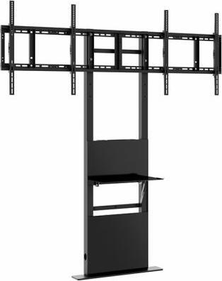 Hagor Statiefsysteem 600x400mm zwart 2x 55kg/2x 55-65"/vloer-/muurbevestiging (Vloer, Muur, 65", 110 kg)