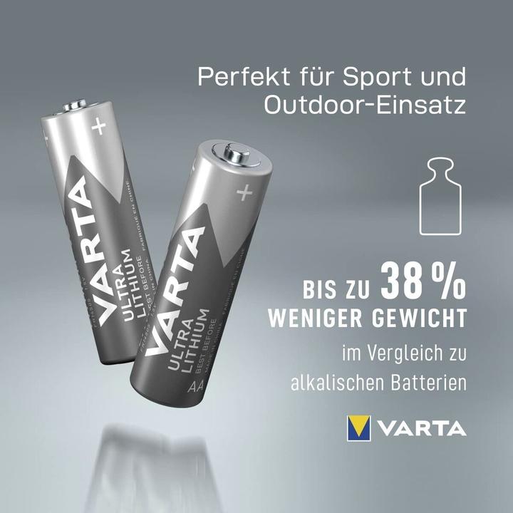 Immagine prodotto Varta Ultra Lithium (2 pz., AA / LR6 / LR06 / Mignon / R6 / R14505, 3000 mAh)