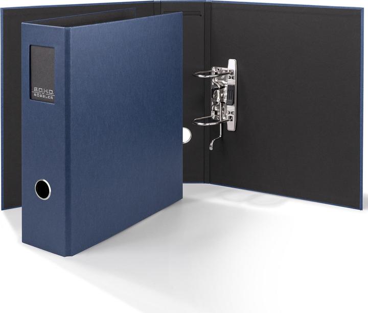 Produktbild Rössler Ordner Soho navy (A4, 80 mm, 1 Stk.)