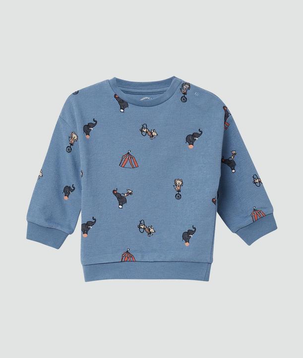 Produktbild s.Oliver Sweatshirt Sweatshirt mit All-over-Print aus Strukturjersey (68)