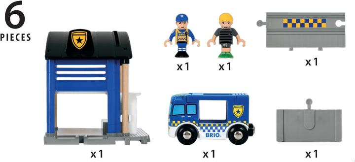 Produktbild Brio Polizeistation mit Einsatzfahrzeug