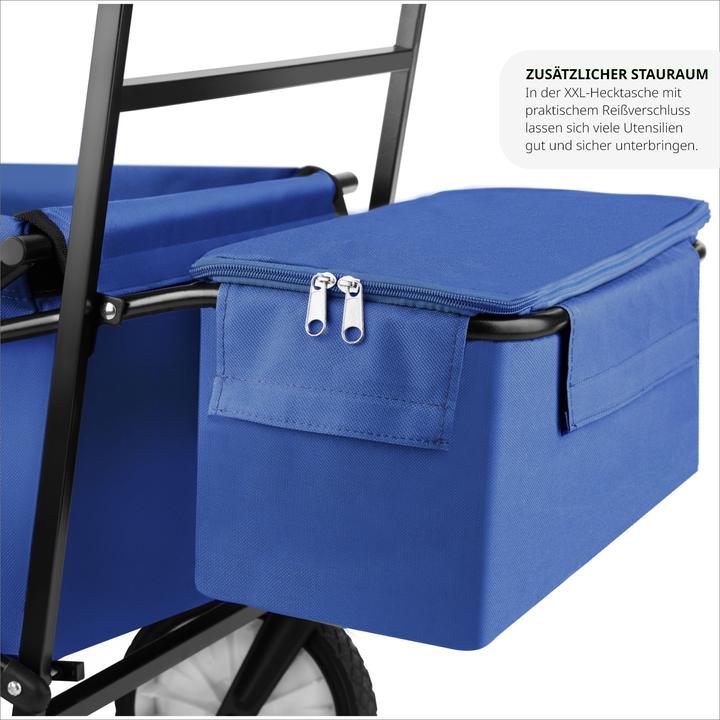 Actual product image tectake Foldable handcart with roof and carry bag