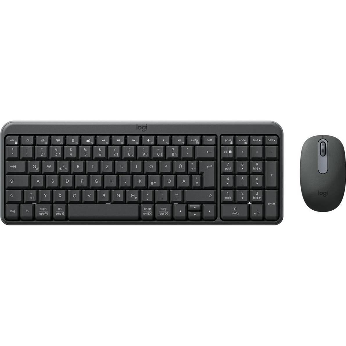 Logitech Grafite/Grafite Mk250 Wireless Keyboard And Mouse Graphite (De) (De, Senza Fili), Tastiera