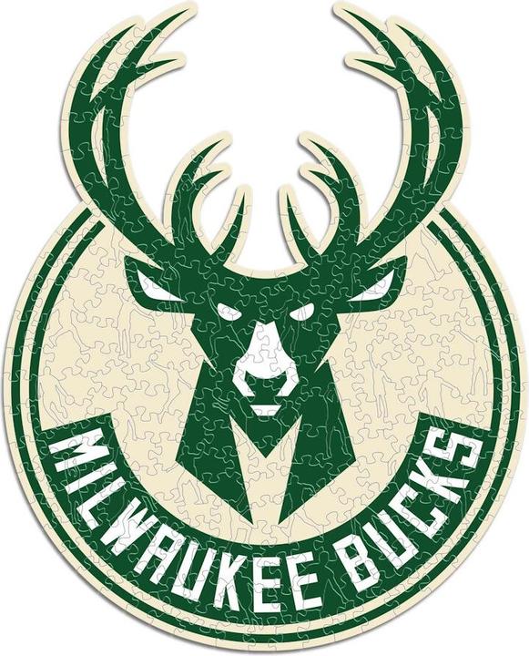 Produktbild Iconic NBA - Milwaukee Bucks - Logo - Holz Puzzle Grösse L (500 Teile) (500 Teile)