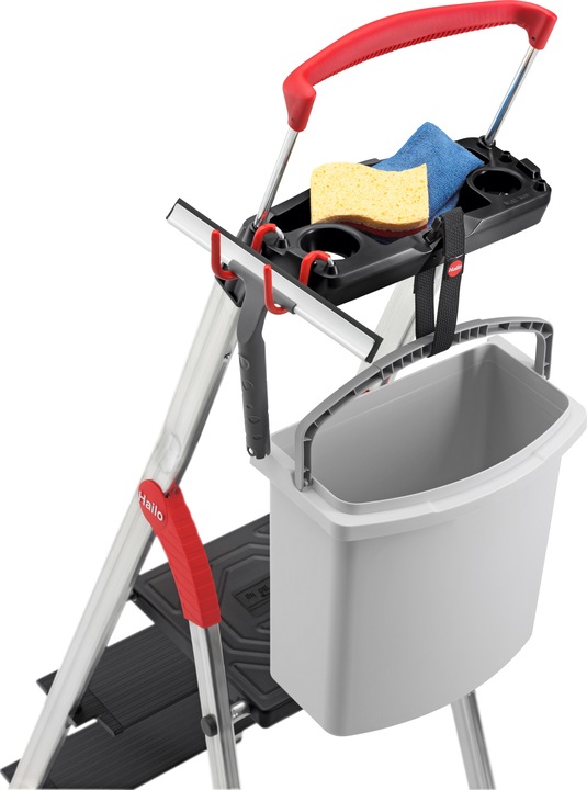 Actual product image Hailo Aluminium safety ladder L100 TopLine, 3 steps (Stepladder, 70 cm)