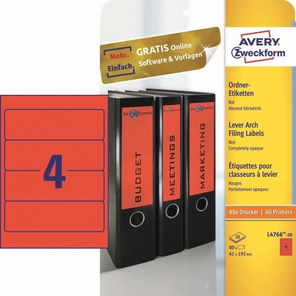 Actual product image Avery Folder labels