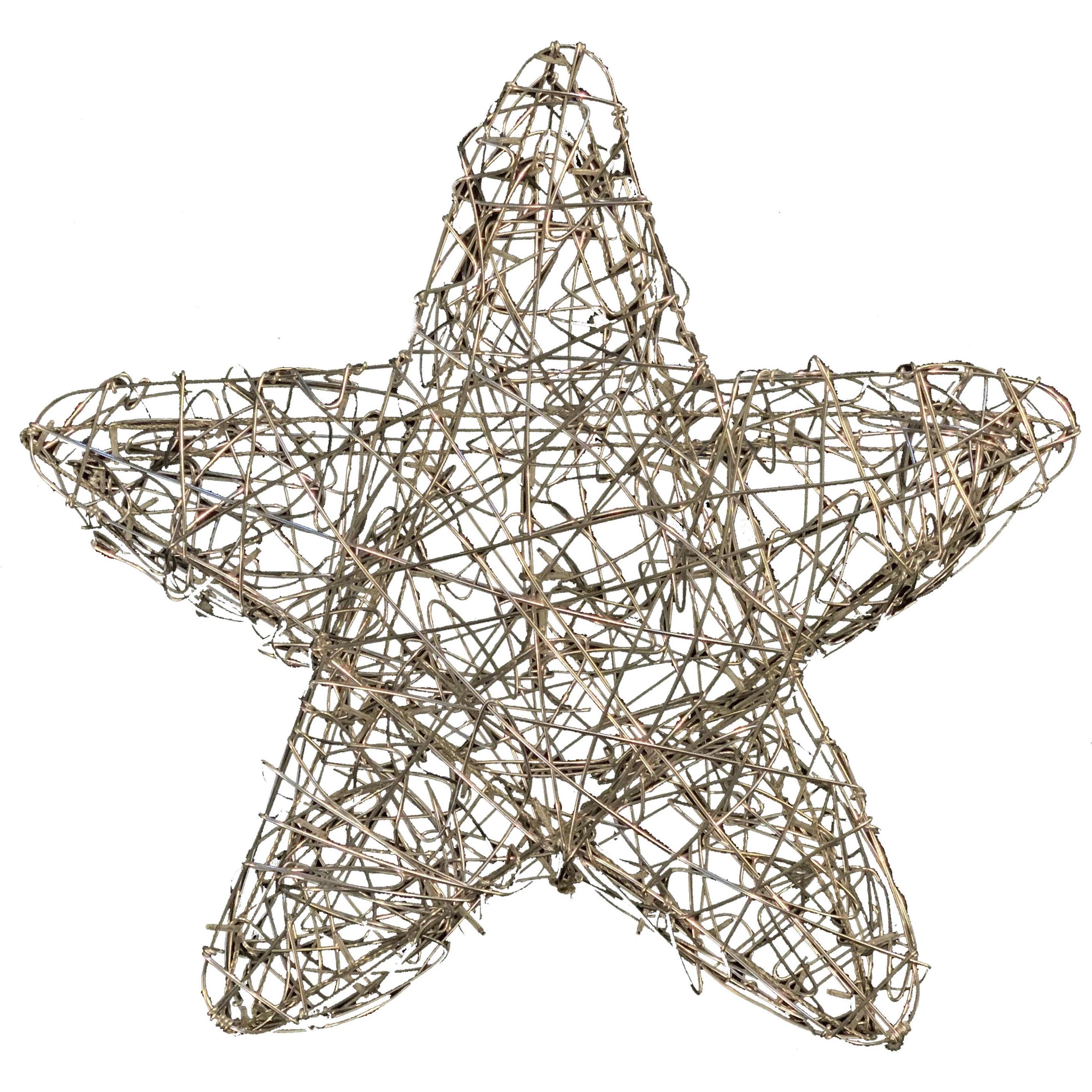 Star Trading, Weihnachtsbeleuchtung, LED Outdoor-Leuchtstern,Sven, handgefertigt, gold, Ø 63cm