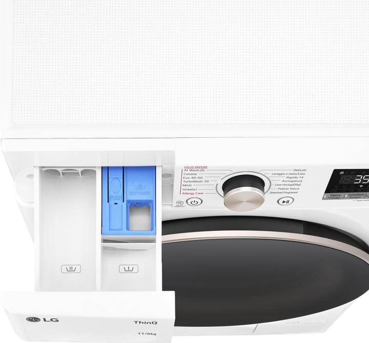 Produktbild LG D4R7011TSWG Waschmaschine-Trockner Freie Aufstellung Frontlader Schwarz, Weiss D