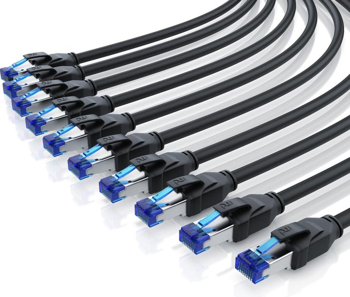 Actual product image Primewire 10x CAT 8.1 Netzwerkkabel 40 Gbits, LAN Kabel Patchkabel, CAT 8 Gigabit Ethernet Cable, RJ45 Stecker (S/FTP, PiMF, CAT8.1, 1 m)