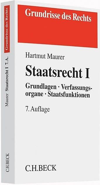 Produktbild Staatsrecht I (Deutsch, Hartmut Maurer, 2023)
