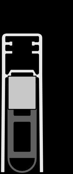 Actual product image Athmer Türdichtung Kältefeind WS,833mm, blank/PVC grau