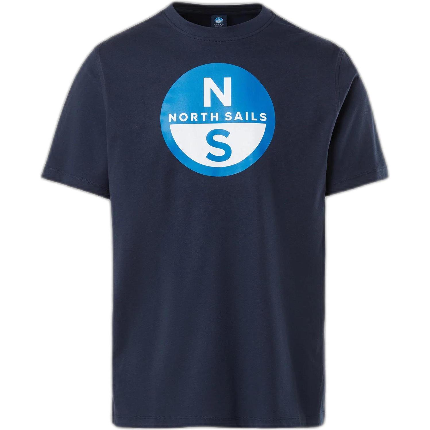 North Sails, Herren, Shirt, t-shirt it grosse logoaufdruck basic, Blau, (M)