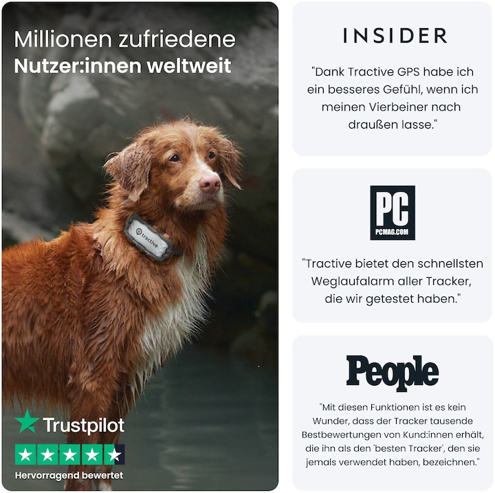 Produktbild Tractive GPS Dog (XL, Hund, Spazieren, Jogging, Hundesport)