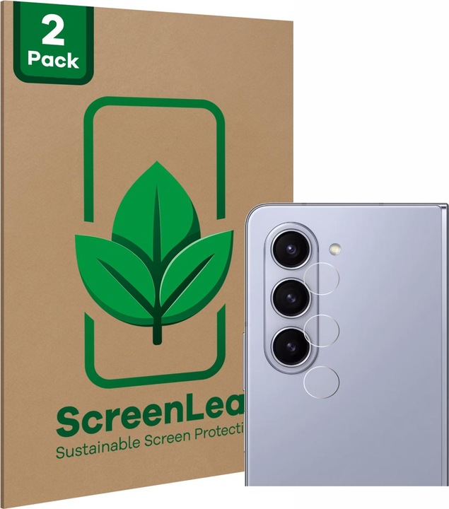 Actual product image ScreenLeaf Protective film sustainable screen protector screen protector film clear transparent (2 Piece, Samsung Galaxy Z Fold5)