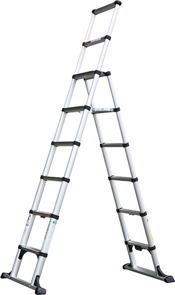 Produktbild Werkstarck Teleskop-Bockleiter (Stehleiter)