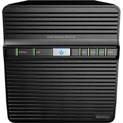 Synology DS410, NAS DiskStation für 4 Festplatten, ohne HD, NAS, Schwarz