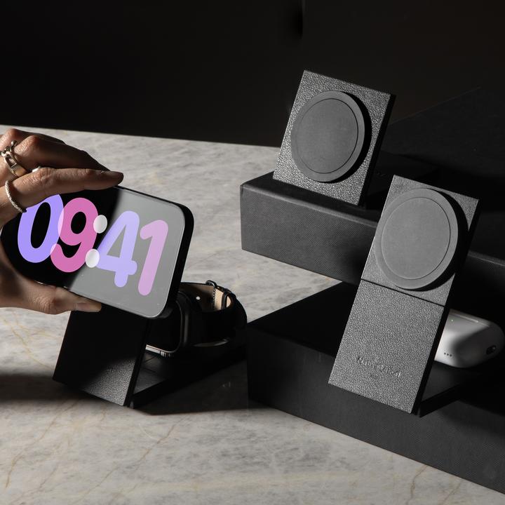 Actual product image Native Union Rise 2-In-1 Qi2 Wireless Charger Black (15 W)