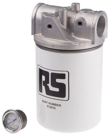 RS PRO Filtre 95 l/min 10 microns avec jauge