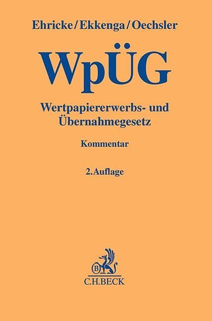 Produktbild Wertpapiererwerbs- und Übernahmegesetz (Deutsch, Ulrich Ehricke, 2021)