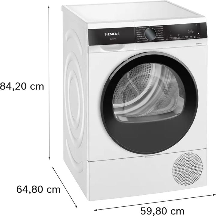 Image du produit Siemens iQ500, Sèche-linge à pompe à chaleur, 9 kg, Blanc, WQ33G2D41 (9 kg, Droite)