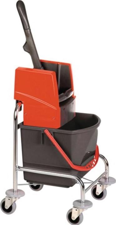 Vermop Reinigungswagen Eimer 1 x 17 l und Presse Stahlrohr (1 Stk.)