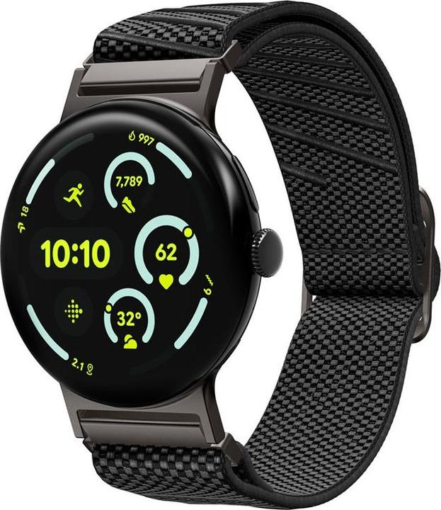 Spigen Lite Fit X Band Google Pixel Watch 4/3/2/1 (41mm) Black (Nylon)
