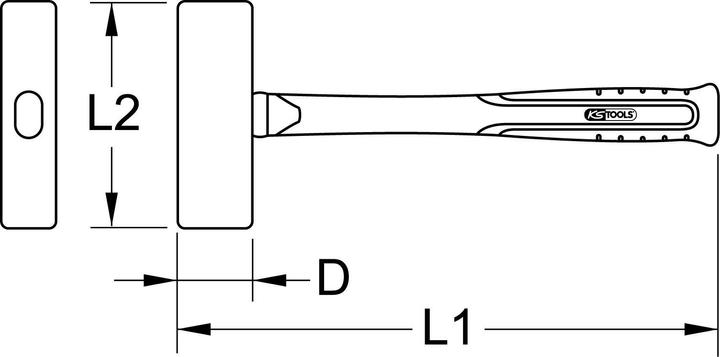 Actual product image KS Tools BRONZEplus mitten, handle type fiberglass, 5000 g (6100 g)