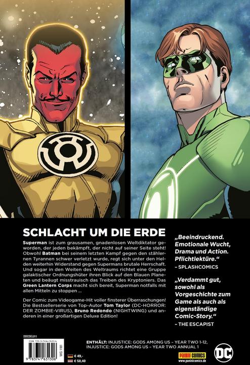 Produktbild Panini Injustice - Götter unter uns: Das zweite Jahr (Deluxe Edition) (Deutsch, Tom Derenick, Marc-Oliver Frisch, Mike Miller, Tom Taylor, Carolin Hidalgo, Marguerite Bennett, Bruno Redondo, Julien Hugonnard-Bert, Jörg Fassbender, Xermanico, 2022)