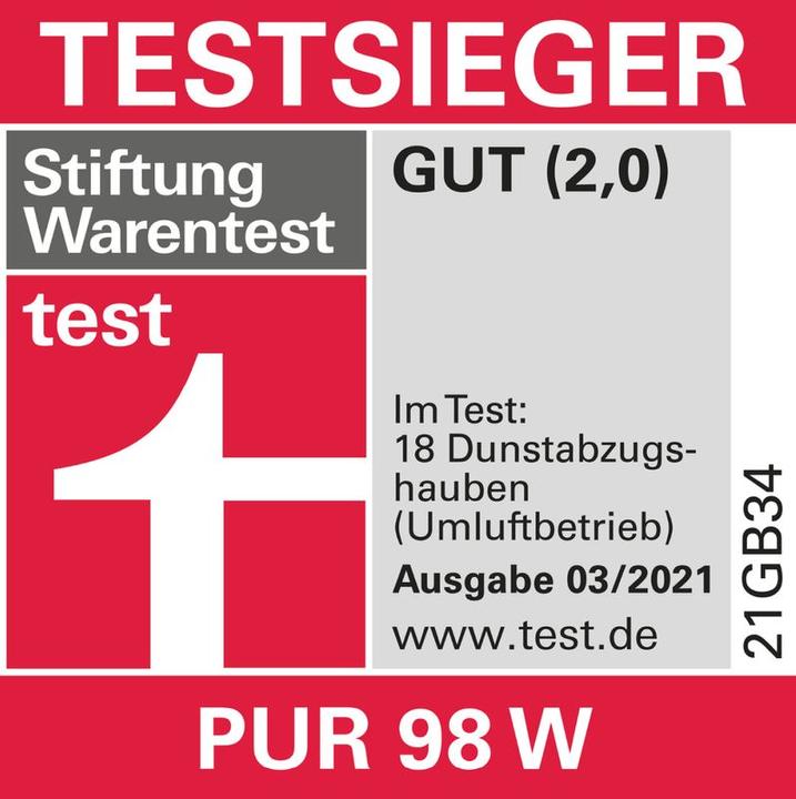 Image du produit Miele PUR 98 W (Hotte murale)