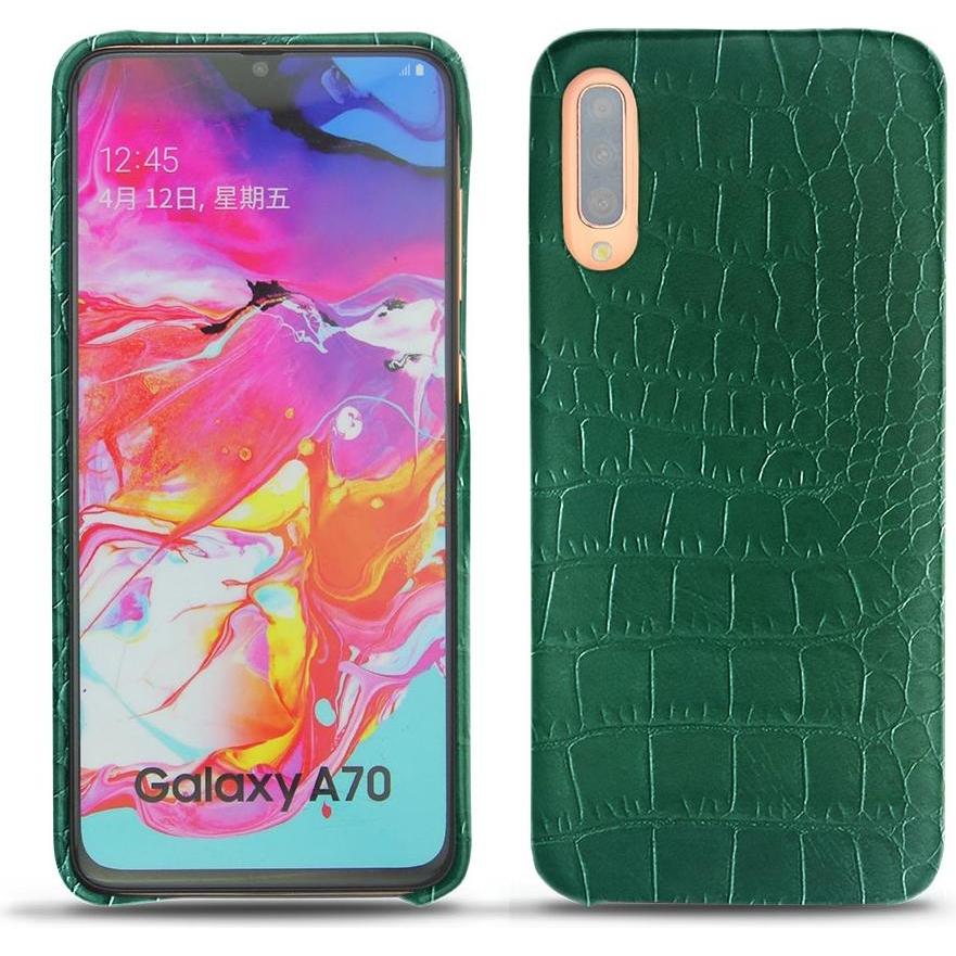 Noreve Lederschutzhülle (Samsung Galaxy A70), Smartphone Hülle, Grün