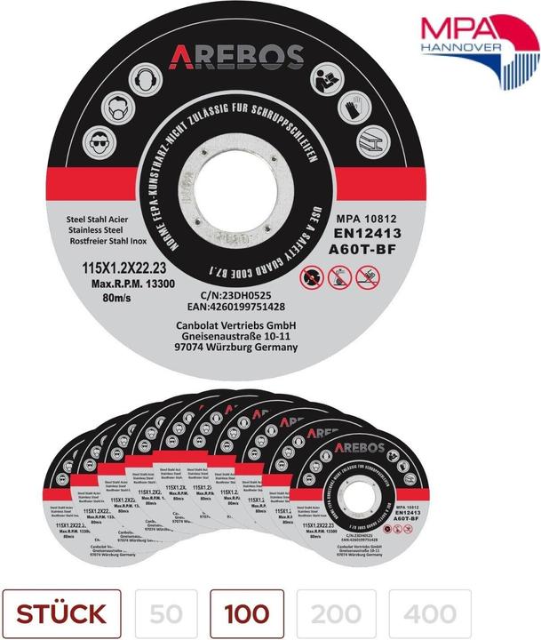 Immagine prodotto Arebos Disco da taglio