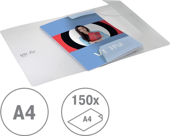 Image du produit von Chemise à élastique A4, Blanc, 5 pièces (A4, 5x)