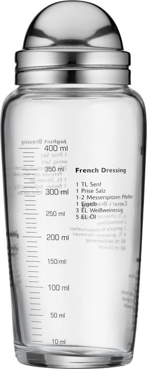 Produktbild WMF Salat Dressingshaker Mixer für Salatsauce 400ml Glasbehälter Messkala 5 Rezepte (400 ml)
